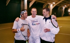 With Pat Cash and Andrew Castle